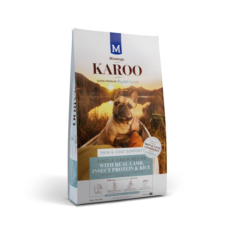 Montego Karoo Adult Dog Targeted Care Skin & Coat Support – lifestyle image (South Africa)