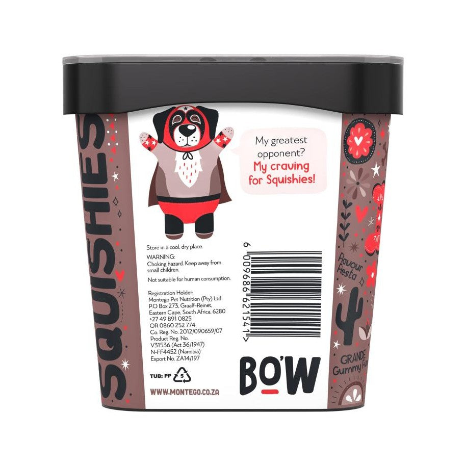 Montego Bags O' Wags Squishies - Chocolate & Vanilla 500g Tub Back View