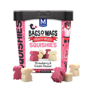 Montego Bags O' Wags Squishies - Strawberry & Cream 500g Tub with Treats
