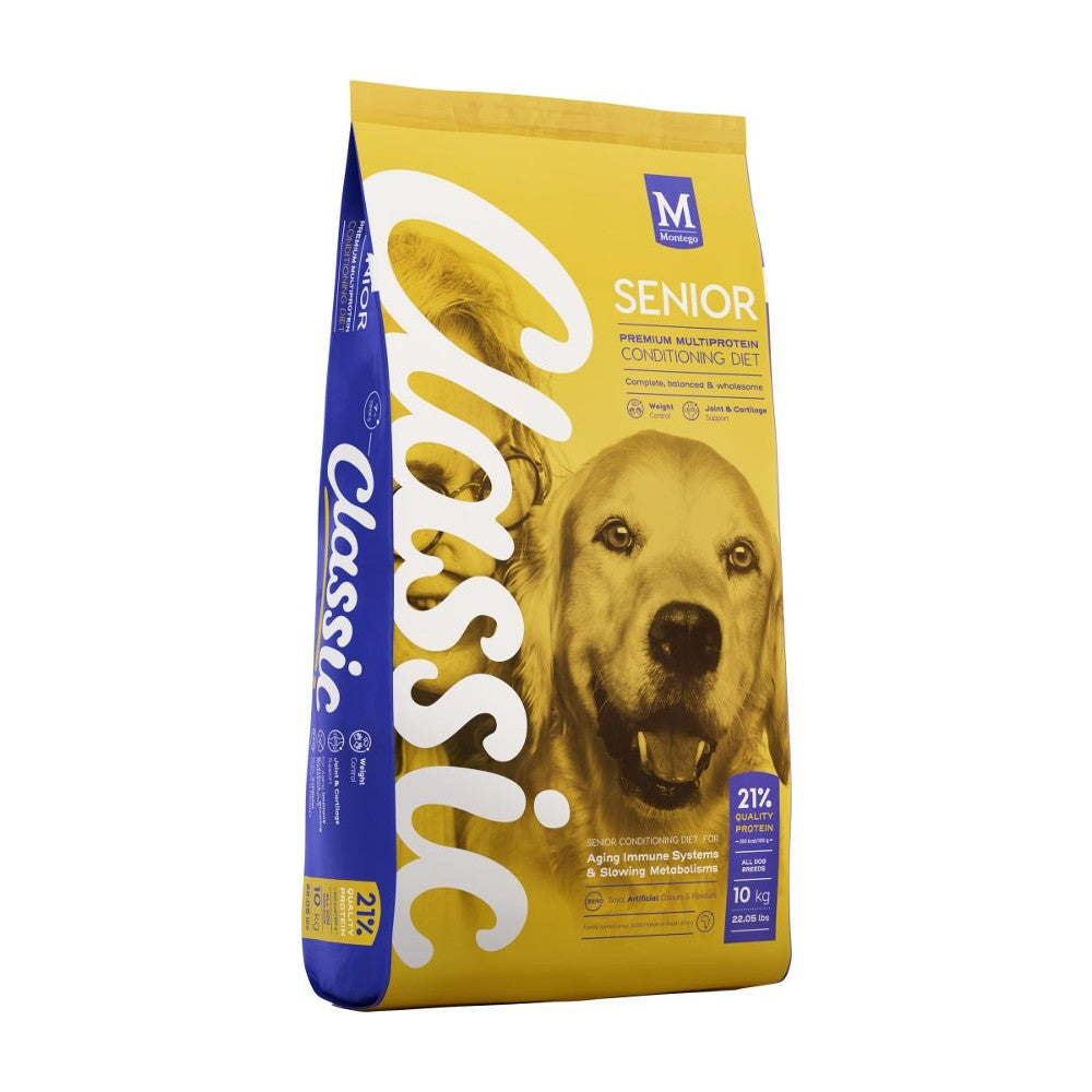 Montego Classic - Senior Dog Packaging Front