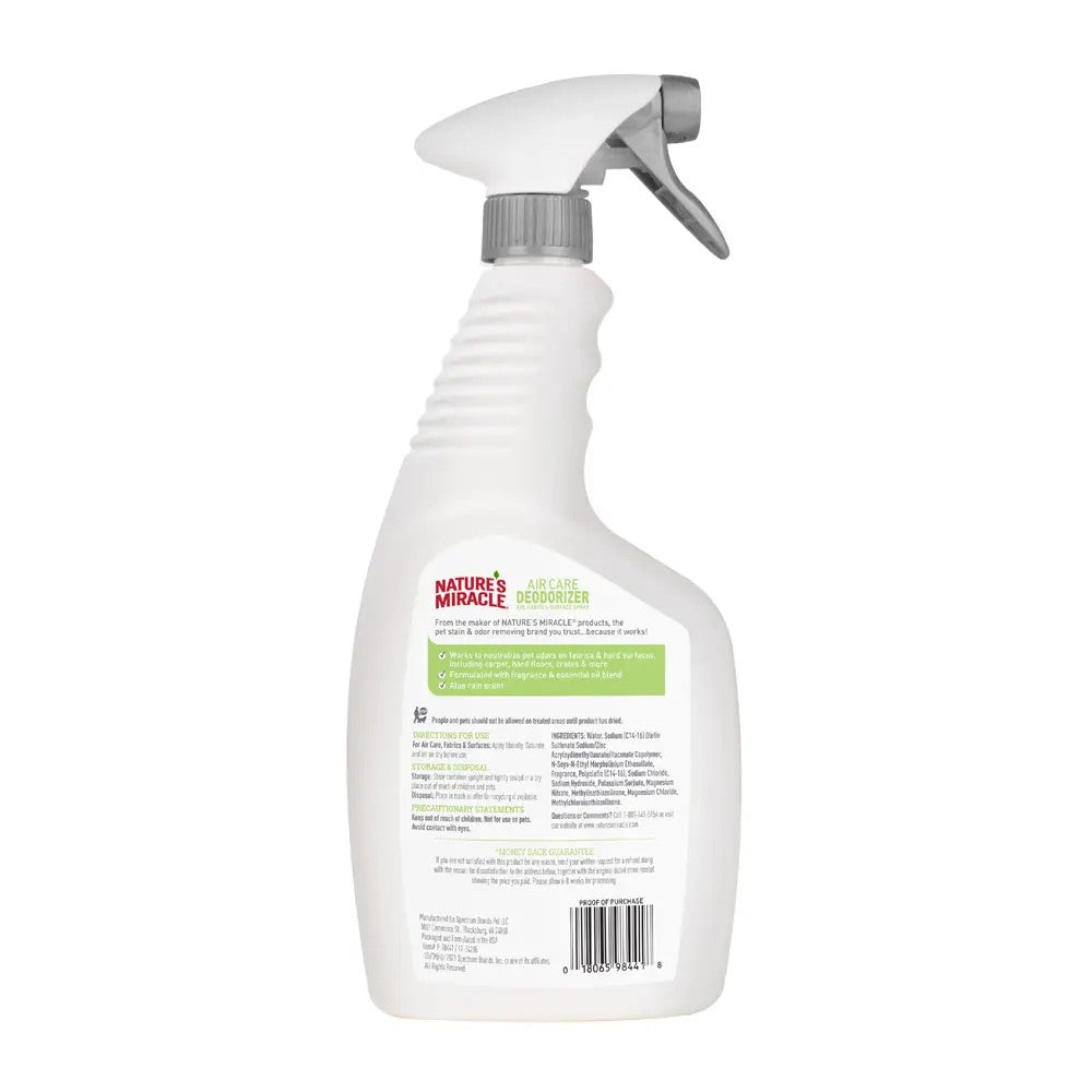 Nature's Miracle Air Care Deodorizer Spray Back View