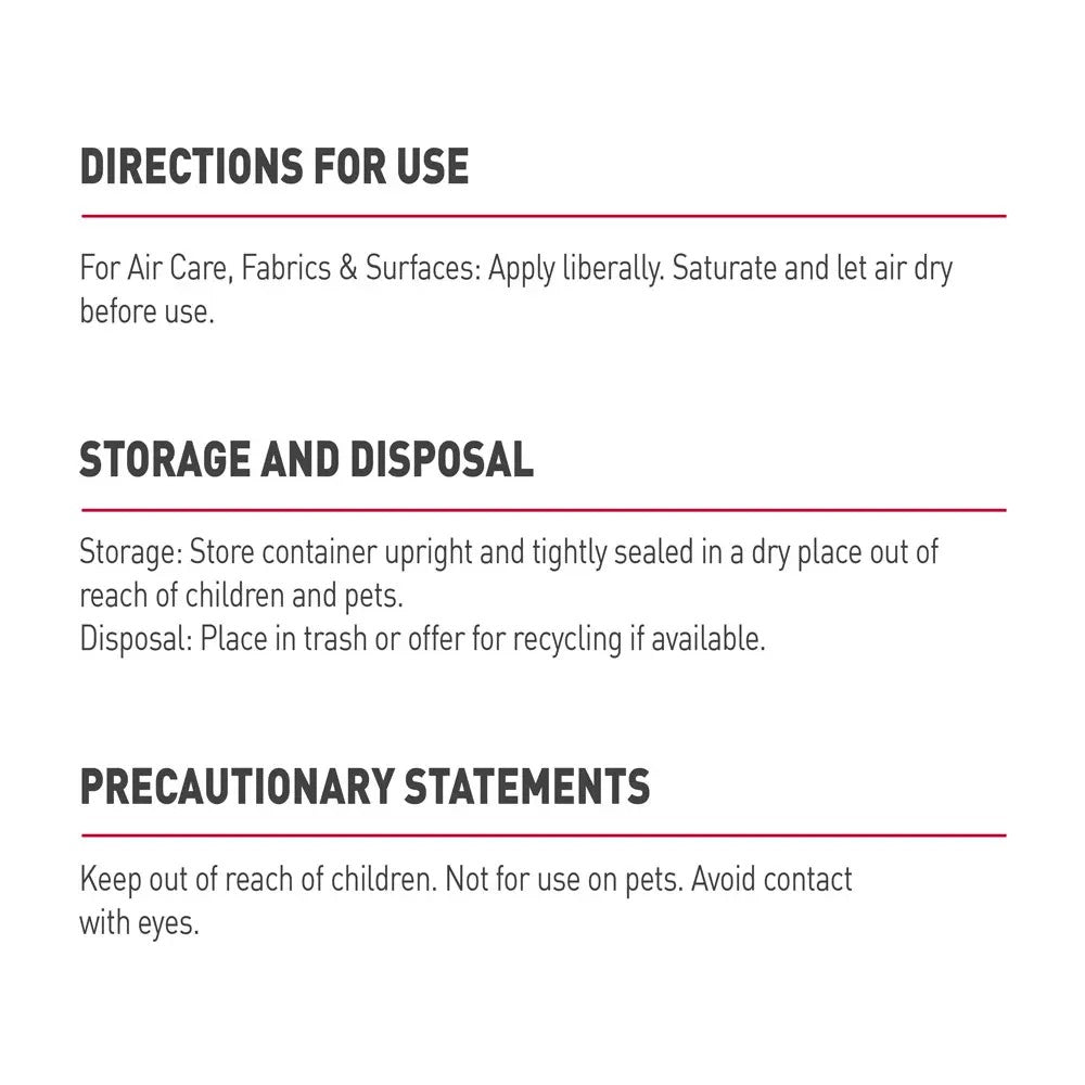 Nature's Miracle Air Care Deodorizer Spray - Directions For Use