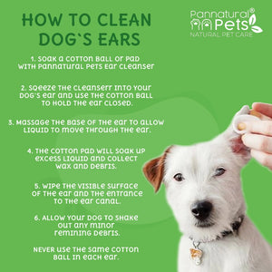 Pannatural Pets Ear Cleanser - How to Clean Dog's Ears