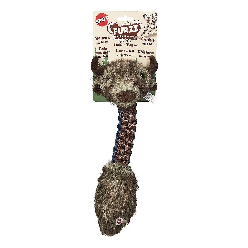 PetLove Furzz Braided Animal Dog Toys Buffalo