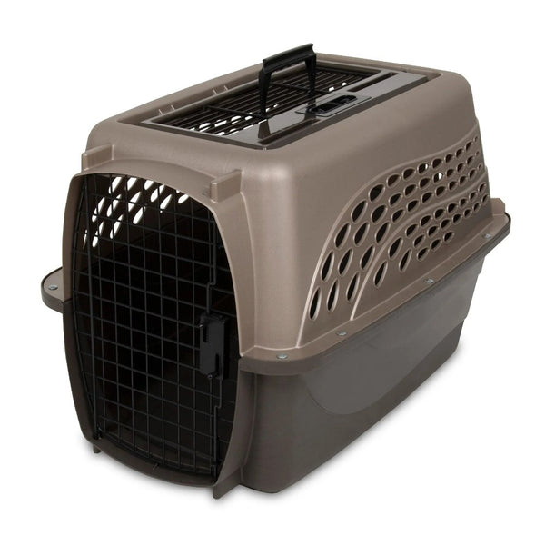 Petmate 2 Door Top Load Kennel Small Pearl Tan Coffee