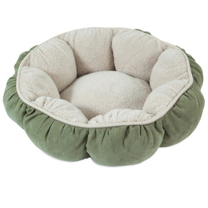 Petmate Aspen Pet Puffy Round Cat Bed Gunmetal Green