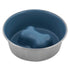 Petmate Painted Stainless Steel Slow Feed Bowl Blue