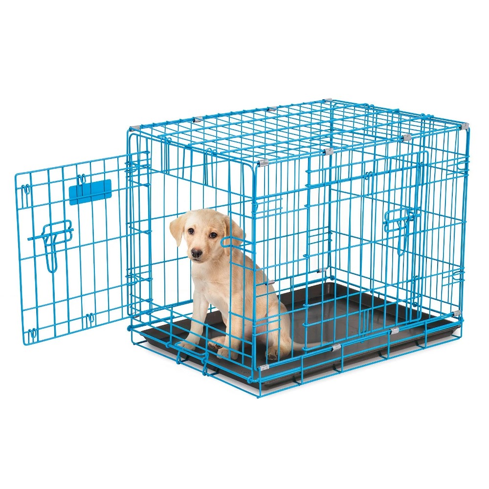 Petmate Puppy Training Retreat 2-Door Wire Crate Blue