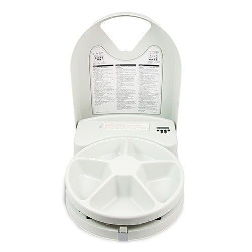 PetSafe 5 Meal Pet Feeder - lifestyle image with pet South Africa retail
