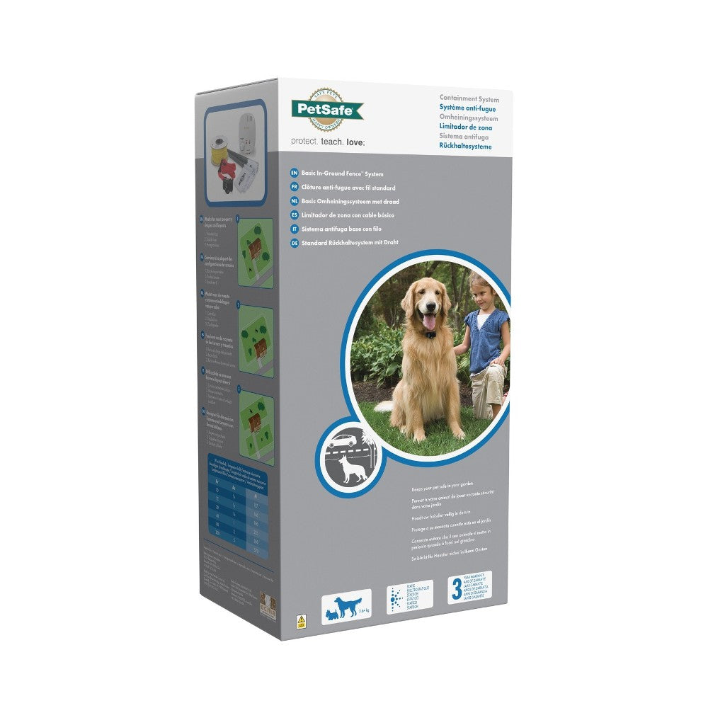 PetSafe In Ground Pet Containment Fence System - lifestyle image with pet South African pet owners