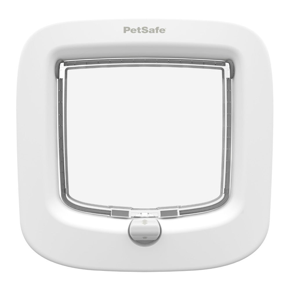 PetSafe Staywell Manual 4 Way Locking Cat Flap - lifestyle image with pet South Africa orders