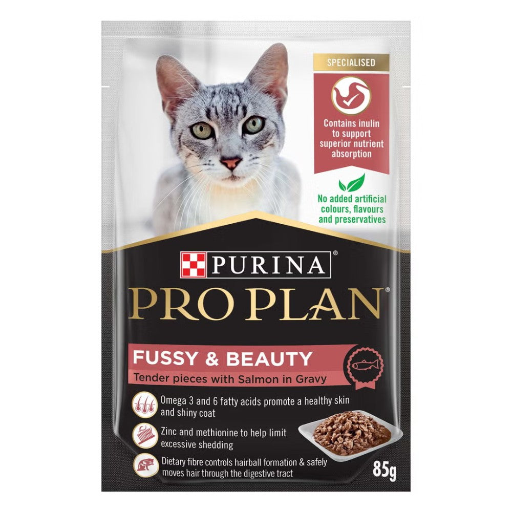 Pro Plan Adult Fussy Beauty Salmon in Gravy Wet Cat Food