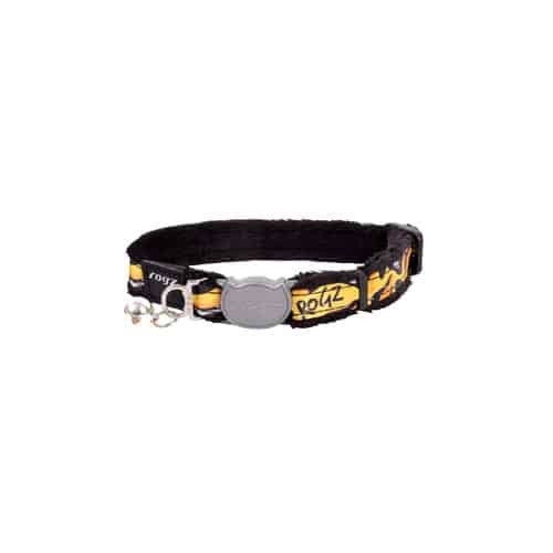 Rogz Catz Fashioncat Safety Cat Collar Leopard Bone
