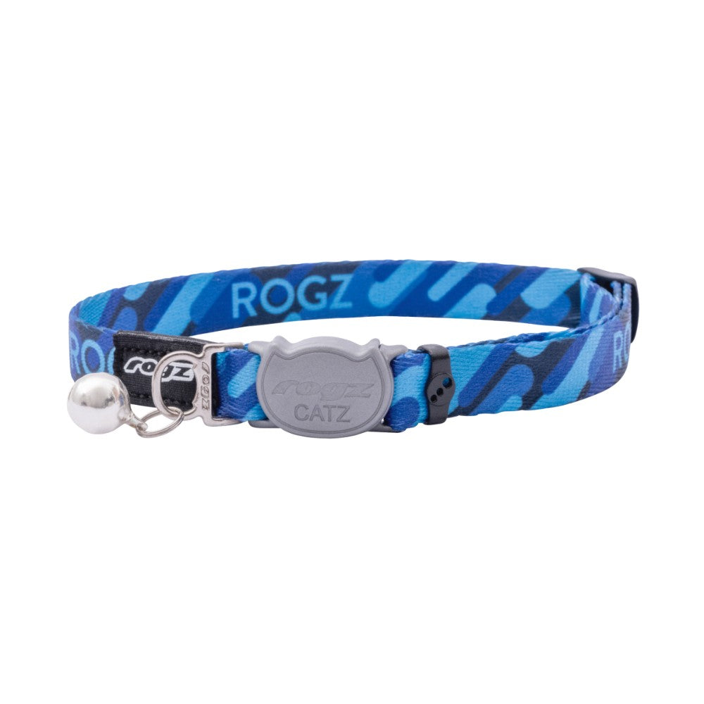 Rogz Catz Fusioncat Safety Cat Collar Geo Blue