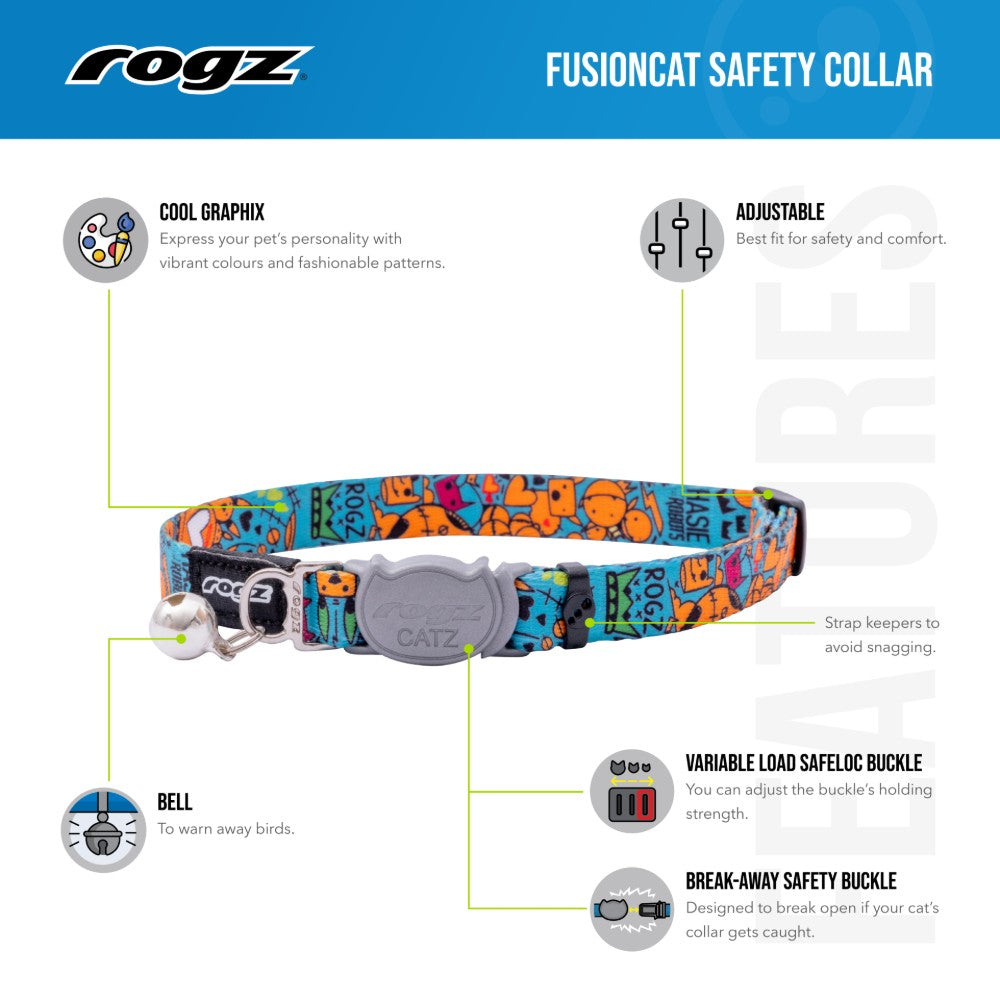 Rogz Catz Fusioncat Safety Cat Collar Benefits and Features