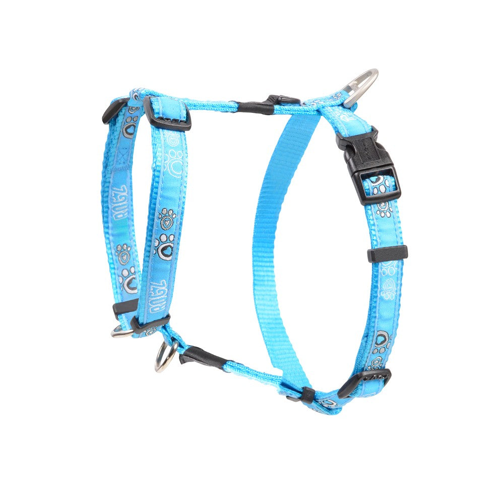 Rogz Fancy Dress Dog Classic Harness Turquoise Paw