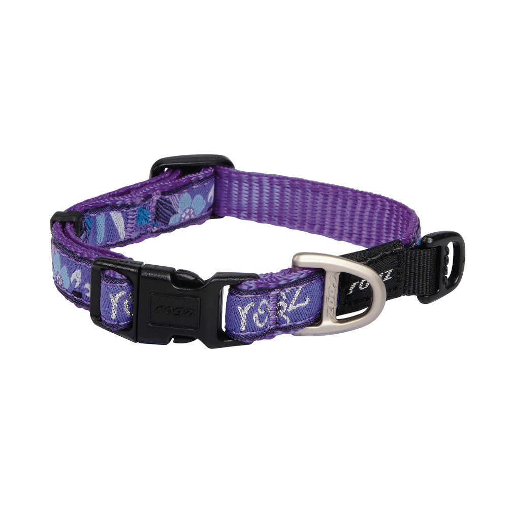 Rogz Fancy Dress Dog Collars Purple Forest