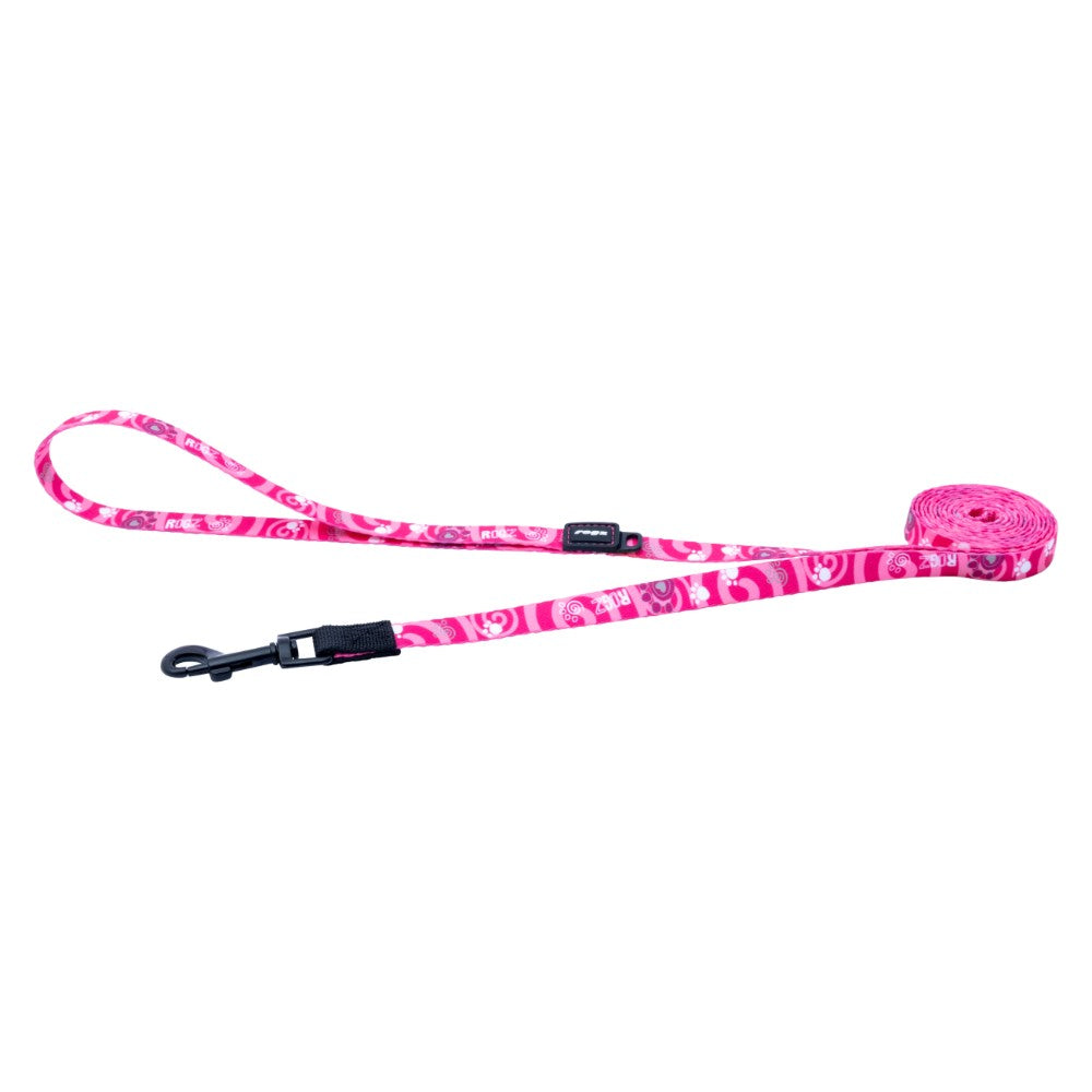 Rogz Fusion Classic Dog Lead Pink Paws