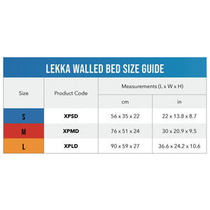 Rogz Lekka Cushioned Bed Size Guide