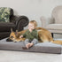 Rogz Lounge Flat Rectangular Bed - Grey Lifestyle Image