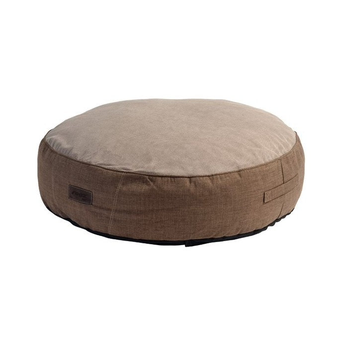 Rogz Lounge Flat Round Bed - Brown