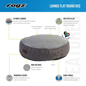 Rogz Lounge Flat Round Bed - Features and Benefits