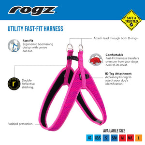 Rogz Utility Reflective Fast Fit Dog Harness Benefits and Features