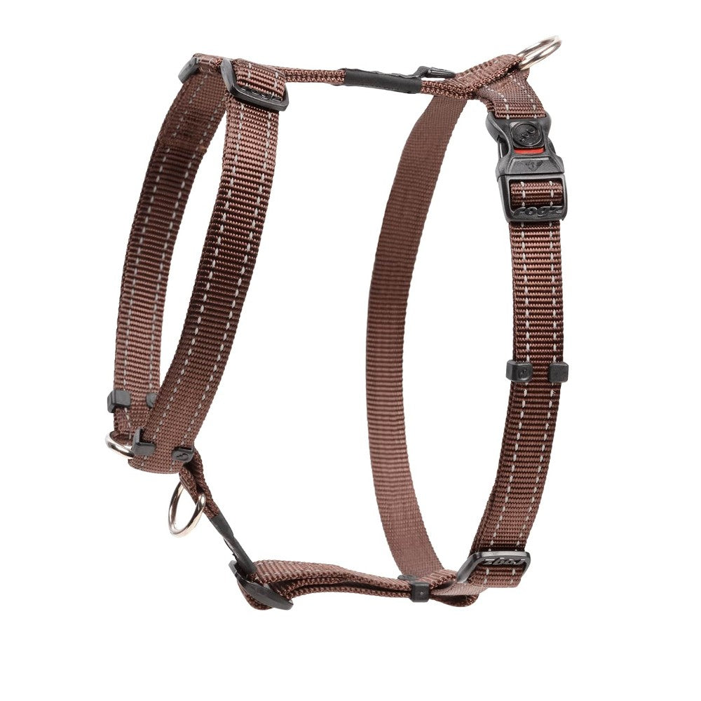 Rogz Utility Reflective H-Harness Chocolate