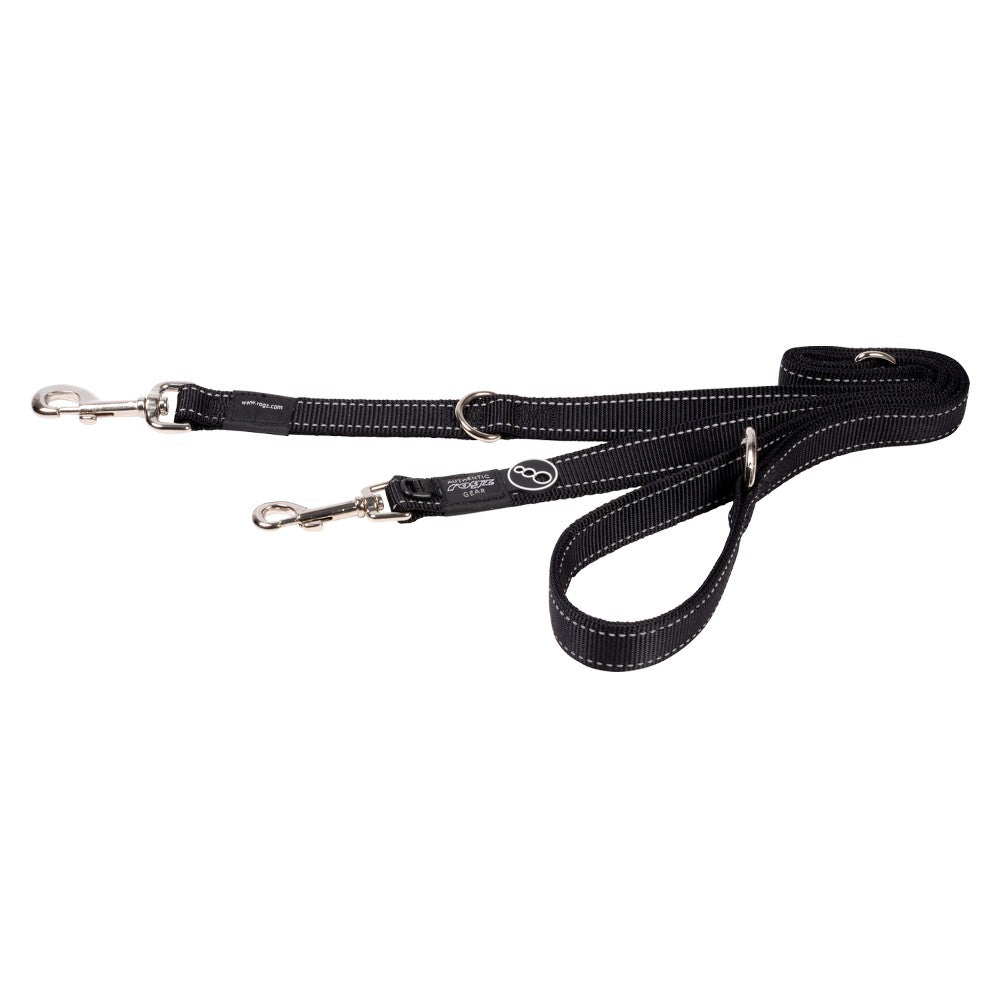 Rogz Utility Reflective Multi Lead Black