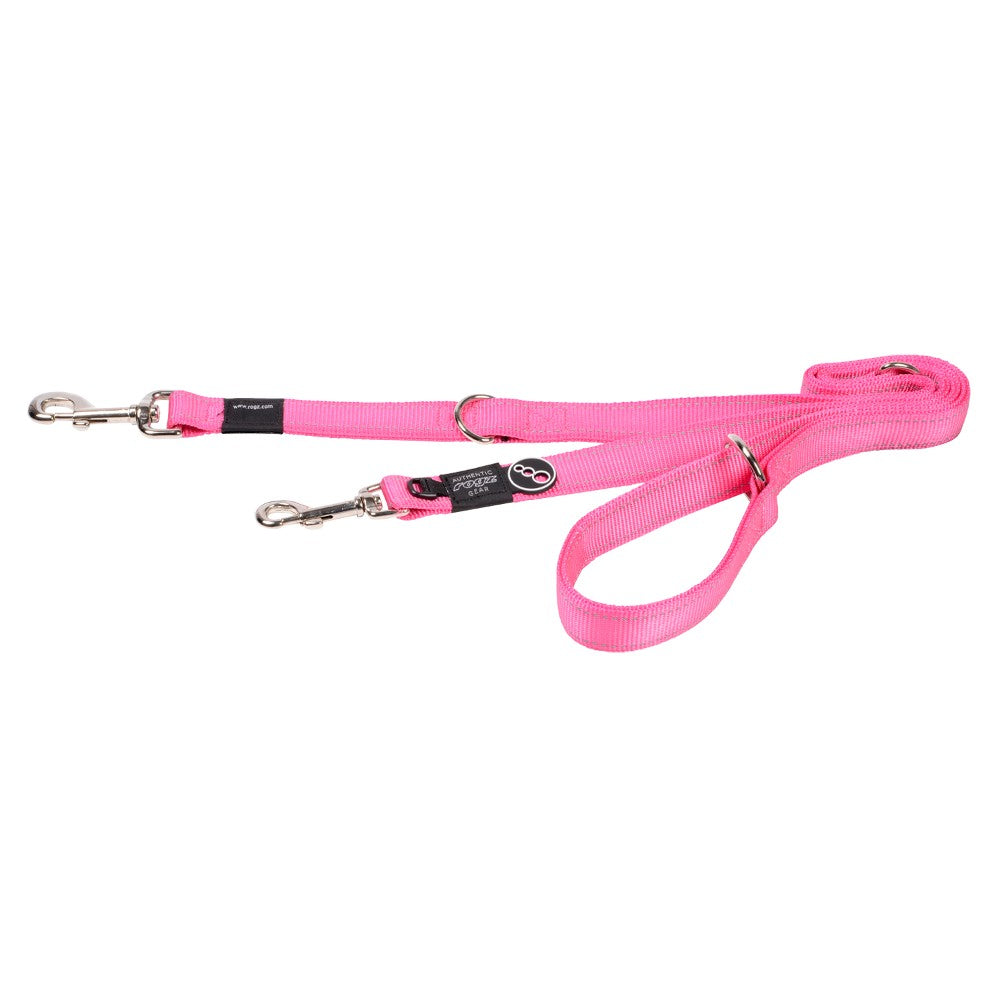 Rogz Utility Reflective Multi Lead Pink