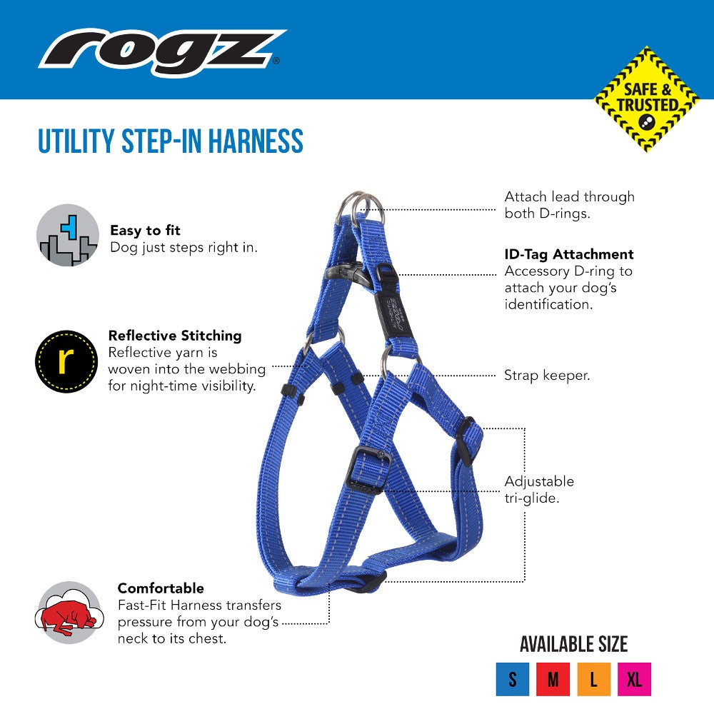 Rogz Utility Reflective Step-in Harness Features