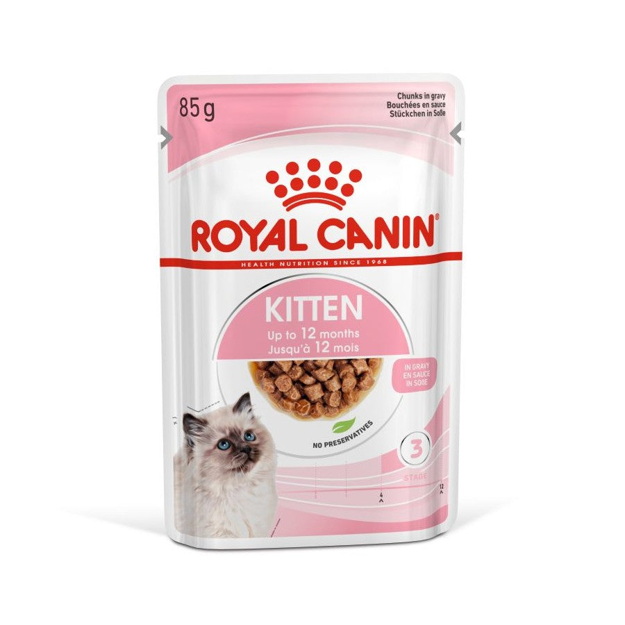 Royal Canin Kitten Instinctive Wet Food Pouch Packaging Front View