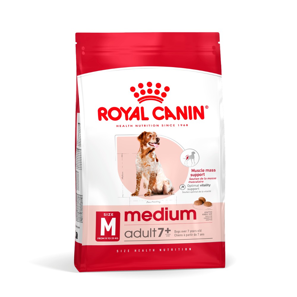 Royal Canin Medium Adult 7+ Dog Packaging Front