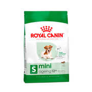 Royal Canin Mini Ageing +12 Dog – front of bag packaging (South Africa)