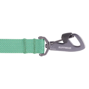 Ruffwear Flagline Lightweight Hands-Free Leash Sage Green Close Up Of Clip