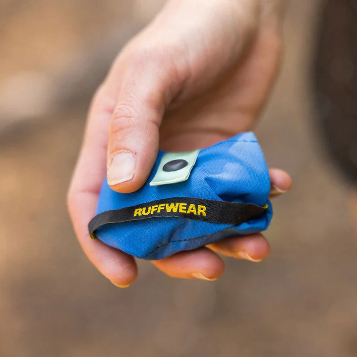 Ruffwear Trail Runner Ultralight Dog Bowl - lifestyle image with pet South Africa
