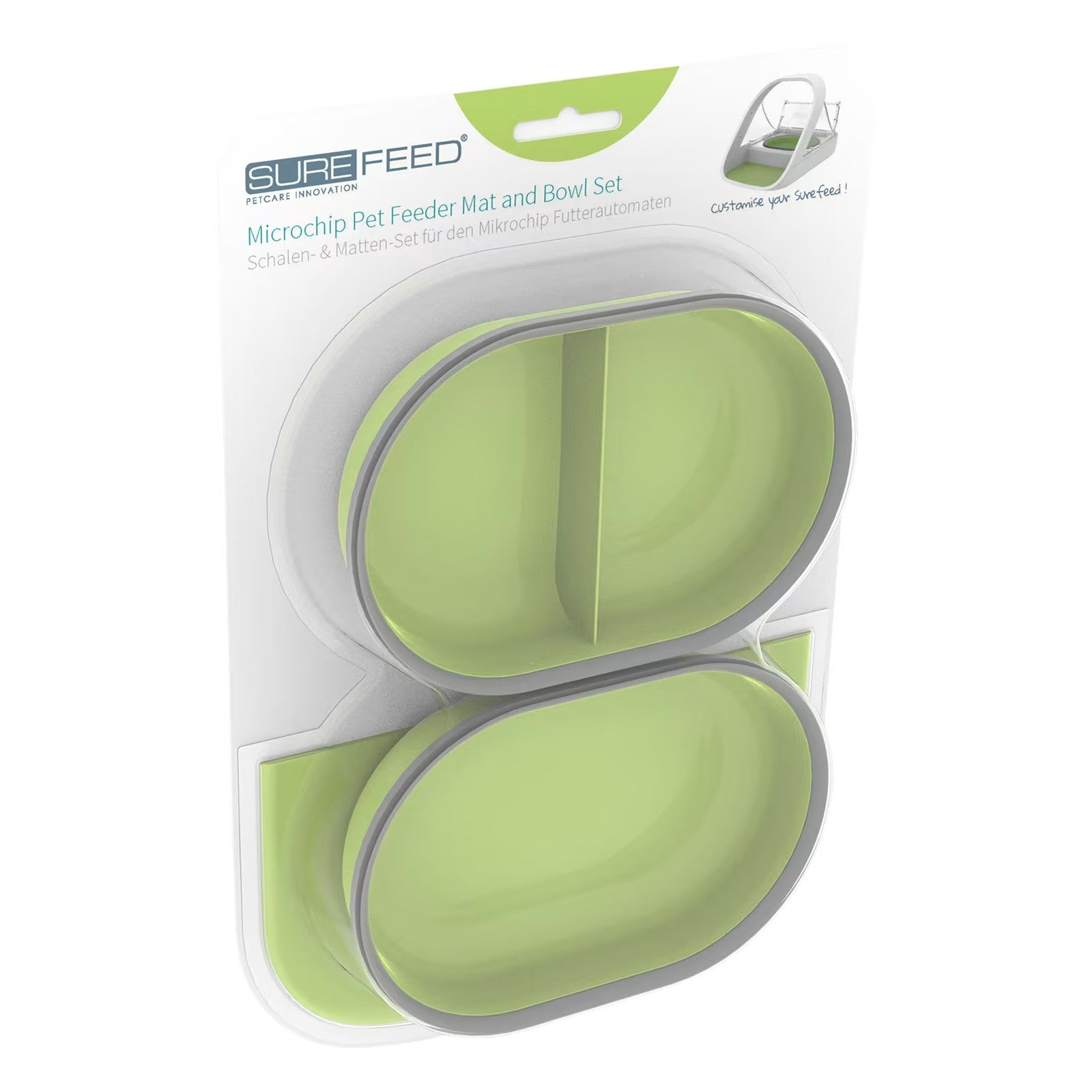 Sure Petcare SureFeed Microchip Feeder Mat & Bowl Set - product detail image (green) in South Africa