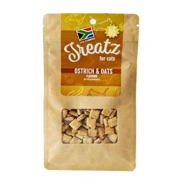 Treatz 4 Cats Ostrich & Oats 80g Packaging Front