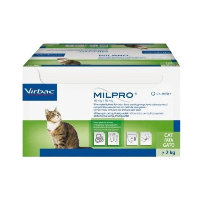 Virbac Milpro Cat & Kitten Dewormer - Cat Packaging