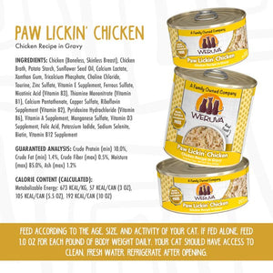Weruva Canned Cat Food - Paw Lickin' Chicken Ingredients