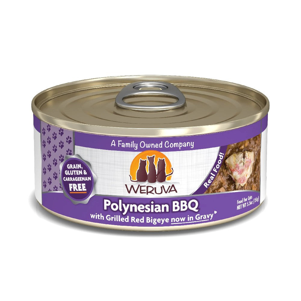 Weruva Canned Cat Food - Polynesian BBQ - lifestyle image with pet South African pet owners