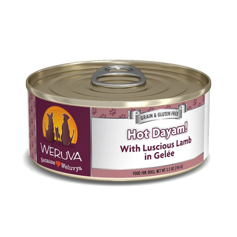 Weruva Canned Dog Food - Hot Dayam! - lifestyle image with pet South Africa pets