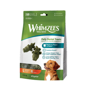 Whimzees Alligator Large 6 Pack Packaging