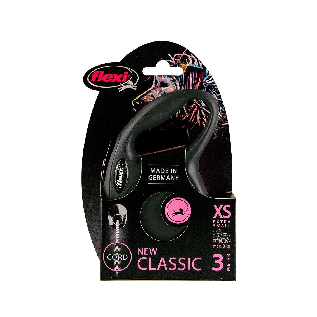 Flexi Classic XS Cord 3m - Black - product detail image online in South Africa