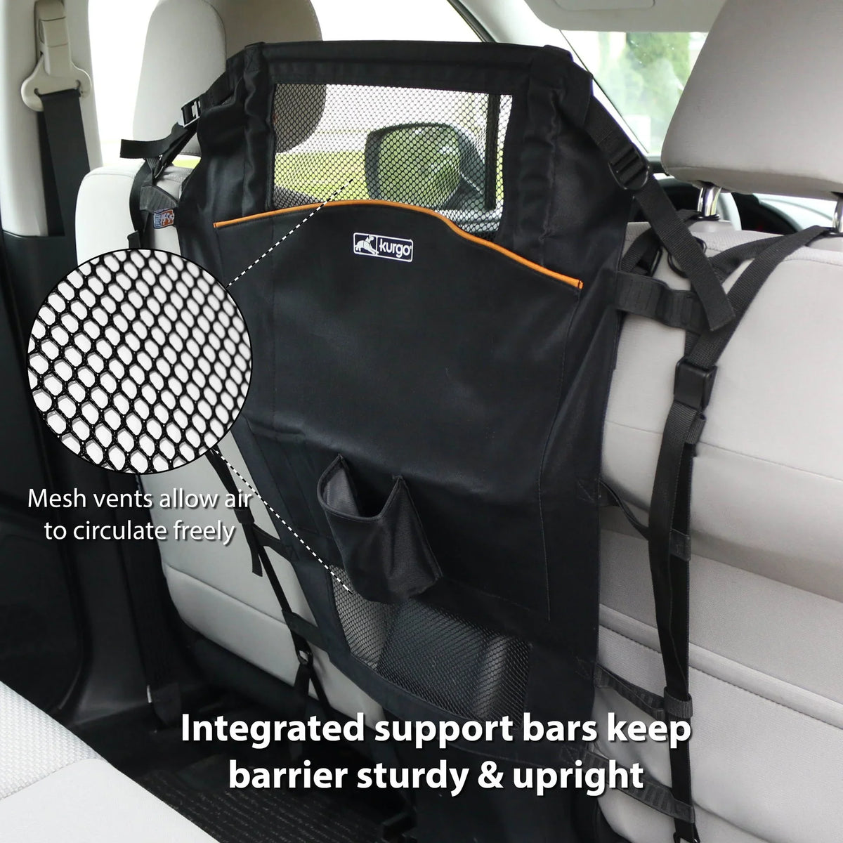 Kurgo Backseat Barrier – Black – view 3