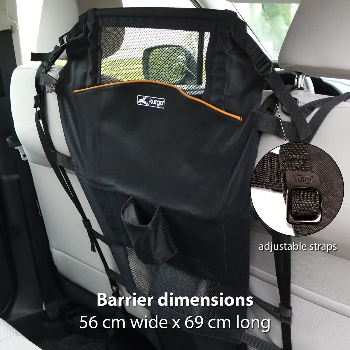 Kurgo Backseat Barrier – Black – view 4