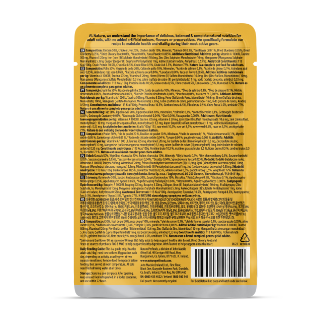 Naturo Adult Chicken Pate Wet Cat Food   | Canine & Co
