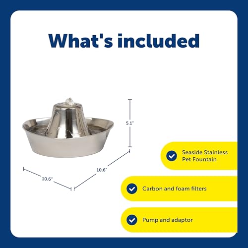 Petsafe Seaside Stainless Steel Fountain – 1.8L