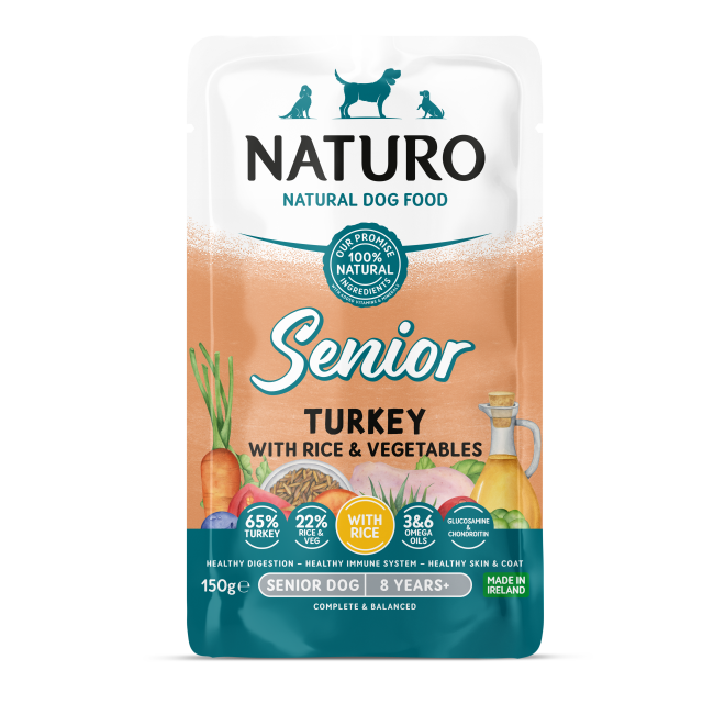 Naturo Senior Dog Turkey Veg & Brown Rice Wet Dog Food