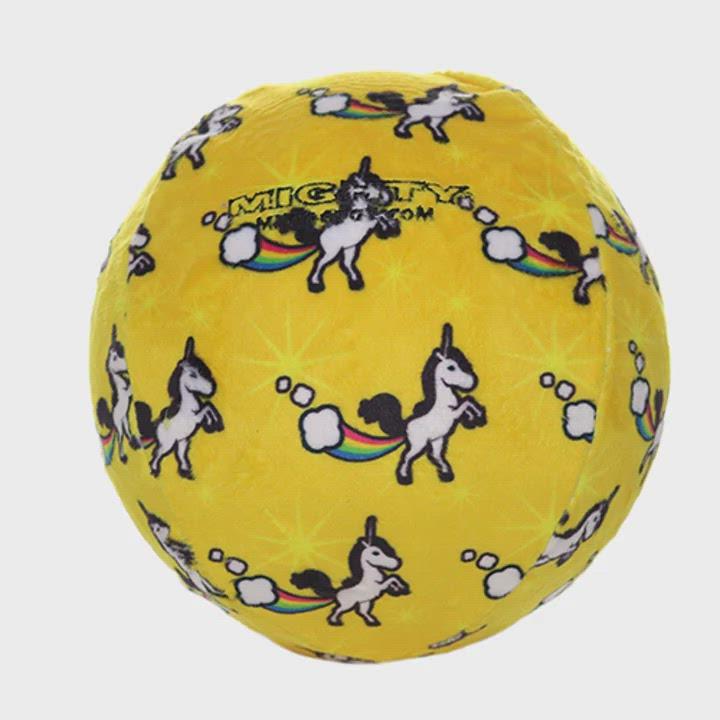 Load video: Mighty No Stuff! Ball Dog Toy - Yellow